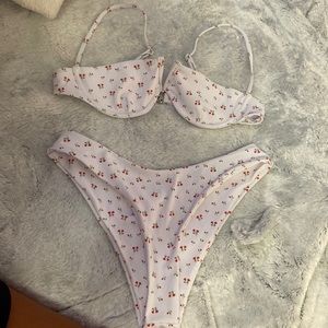 white floral bikini